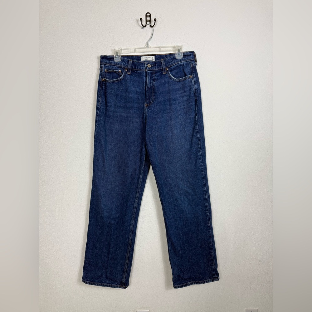 Abercrombie & Fitch Women's baggy low rise in Dark Blue